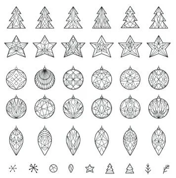 Christmas decoration elements Stock Illustration
