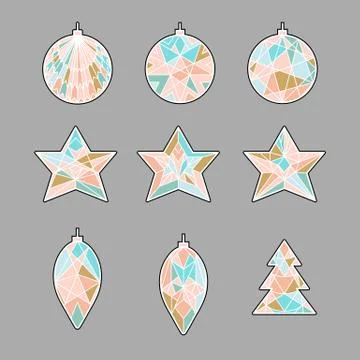 Christmas decoration elements Stock Illustration