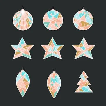 Christmas decoration elements Stock Illustration