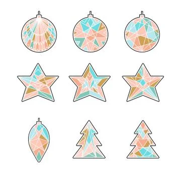 Christmas decoration elements Stock Illustration