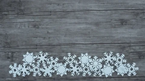 Christmas decoration with falling snowflakes Stock Footage 81945329