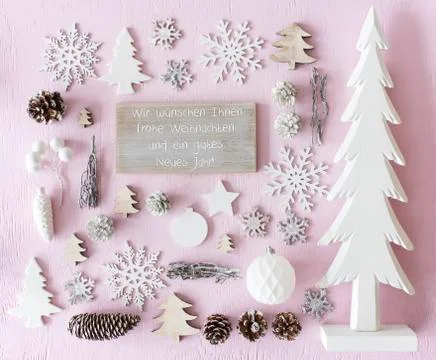 Christmas Decoration, Flat Lay, Text Happy Holidays Stock Photos