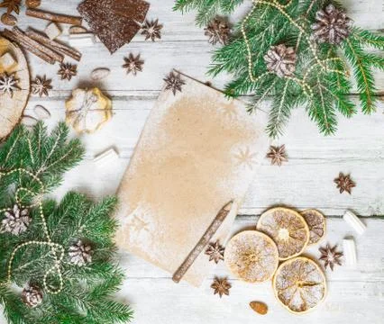 Christmas decoration frame Stock Photos