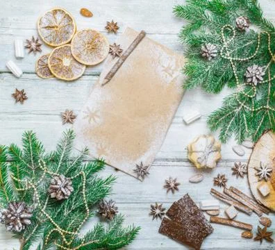 Christmas decoration frame Stock Photos