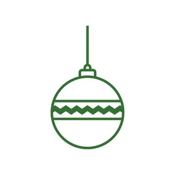 Christmas Decoration Icon Vector Template Illustrazione stock