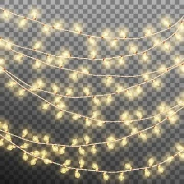 Christmas decoration lights effects. EPS 10 vector Stock Illustration