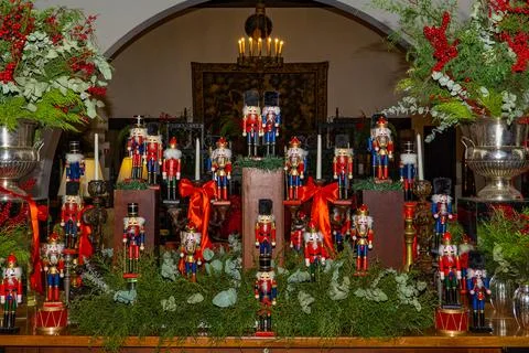Christmas decoration with nutcracker Stock Photos