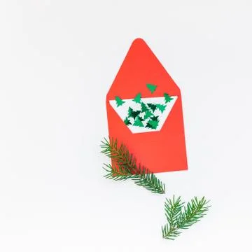 Christmas decoration pattern on white background Stock Photos