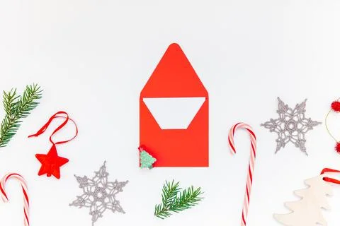 Christmas decoration pattern on white background Stock Photos
