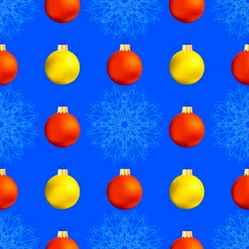 Christmas Decoration Seamless Pattern Stock Illustration