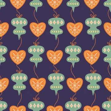 Christmas decoration seamless pattern Stock Illustration