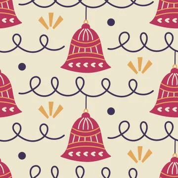 Christmas decoration seamless pattern Stock Illustration
