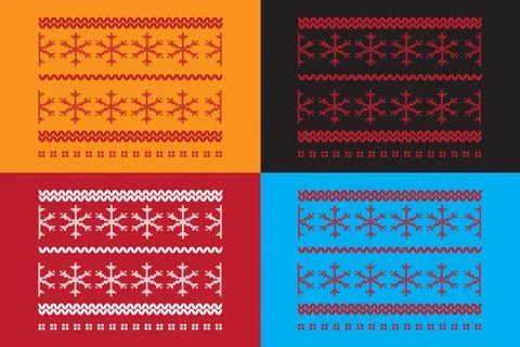 Christmas decoration seamless pattern. ugly sweater Stock Illustration