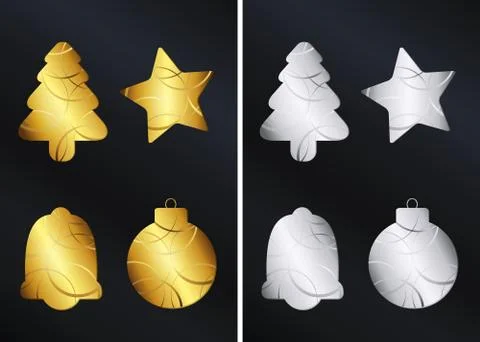Christmas decoration set Stock Illustration
