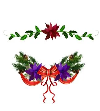 Christmas decoration set Stock Illustration