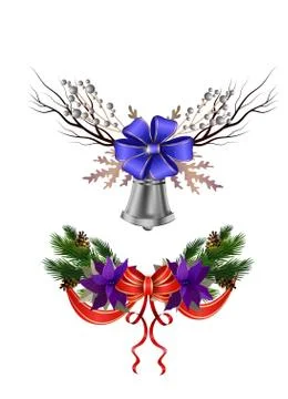 Christmas decoration set Stock Illustration