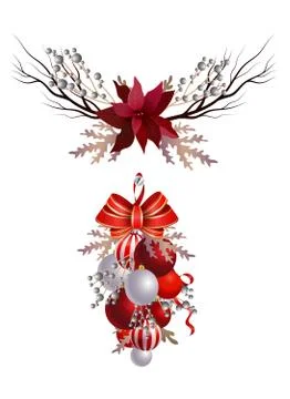 Christmas decoration set Stock Illustration