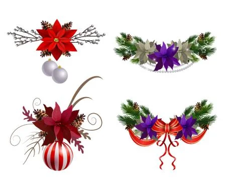 Christmas decoration set Stock-Illustration