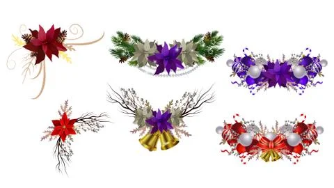 Christmas decoration set Stock Illustration