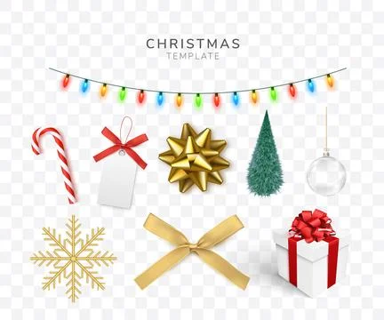 Christmas Decoration Set. Stock Illustration