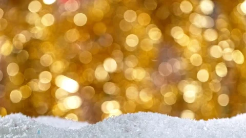 Christmas Decoration with Snowflakes Falling. Stock Footage 292820078