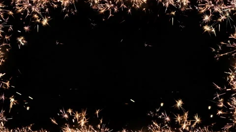 Christmas decoration sparkling frame Stock Footage 154578960