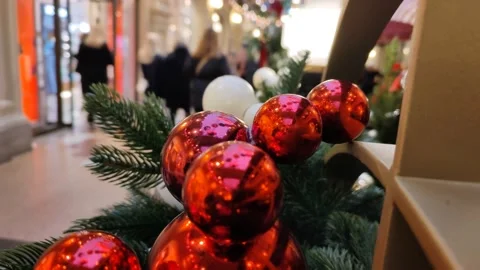 Christmas decoration of the store. Vidéo 165957607