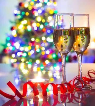 Christmas decoration table Stock Photos