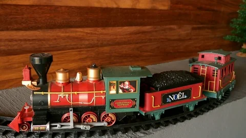 Christmas Decoration Train Stock Footage 83371232