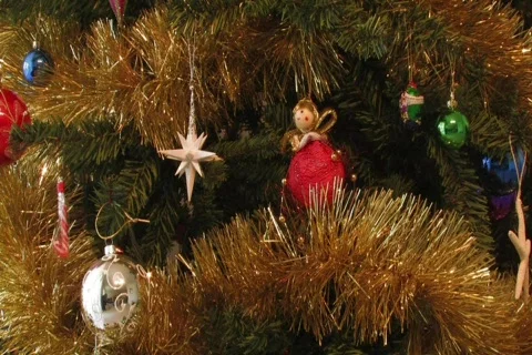 Christmas Decoration on Tree NTSC Stock Footage 394349