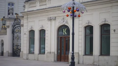 Christmas decoration in Warsaw Stock Footage 58237331