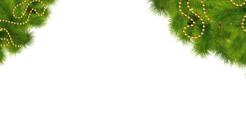 Christmas Decorations And Lights  with Alpha  And  Black And White Matte Stock Footage 70120604