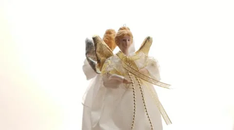 Christmas decorations Angels Stock Footage 18091454