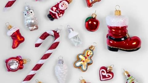 Christmas decorations background. Video stock 219332957