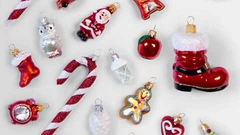 Christmas decorations background. Video stock 219671450