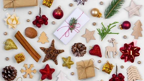 Christmas decorations background. Stock-Footage 219997142