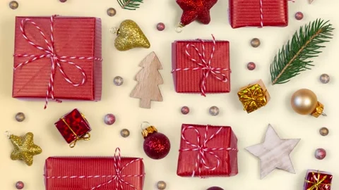 Christmas decorations background Video stock 221044769