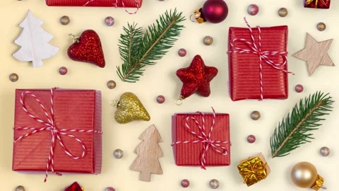 Christmas decorations background Video stock 221128749