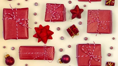 Christmas decorations background Video stock 221404513