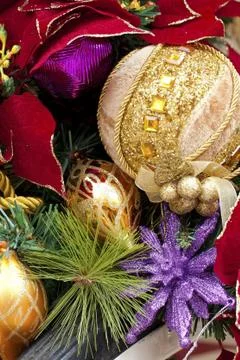 Christmas decorations background Stock Photos