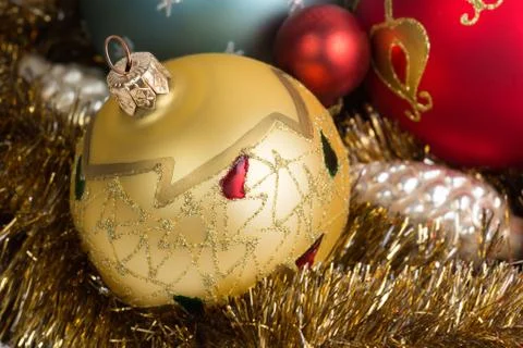 Christmas decorations as a background Stock Photos