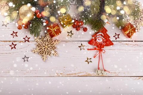 Christmas decorations background Stock Photos