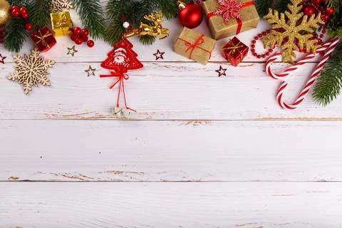 Christmas decorations background Stock Photos