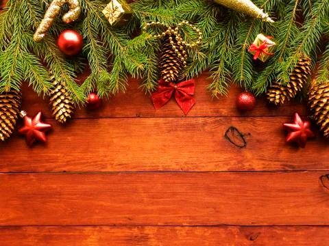 Christmas decorations background Stock Photos