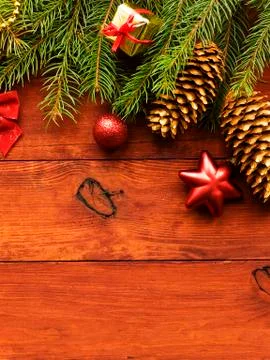 Christmas decorations background Stock Photos