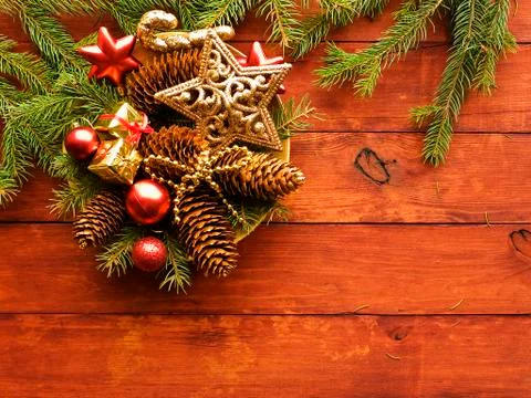 Christmas decorations background Foto stock