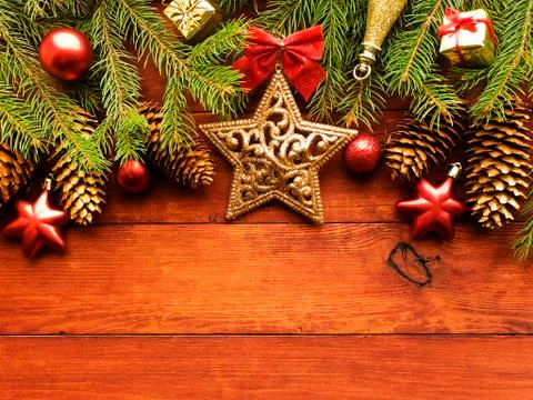 Christmas decorations background Stock-Fotos