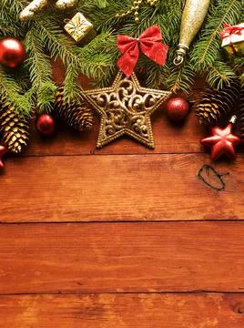 Christmas decorations background Stock Photos