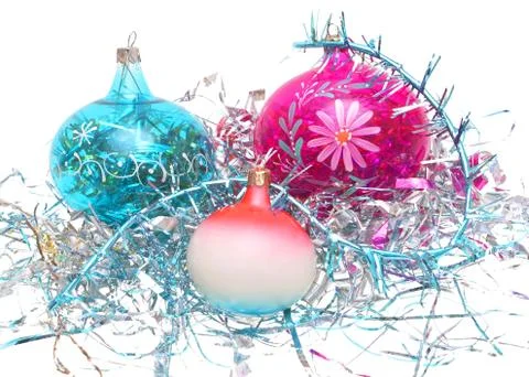 Christmas decorations - balloons. Stock Photos
