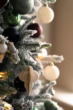 Christmas decorations on the Christmas tree. Foto stock